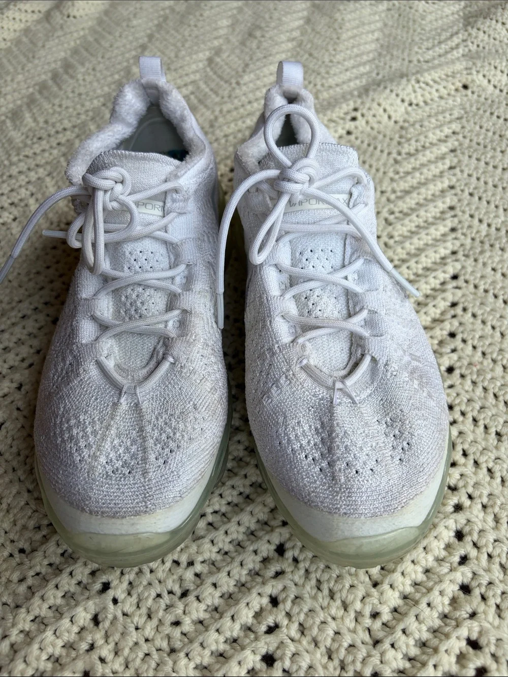 Nike Women's White Knit Slip-On Sneakers